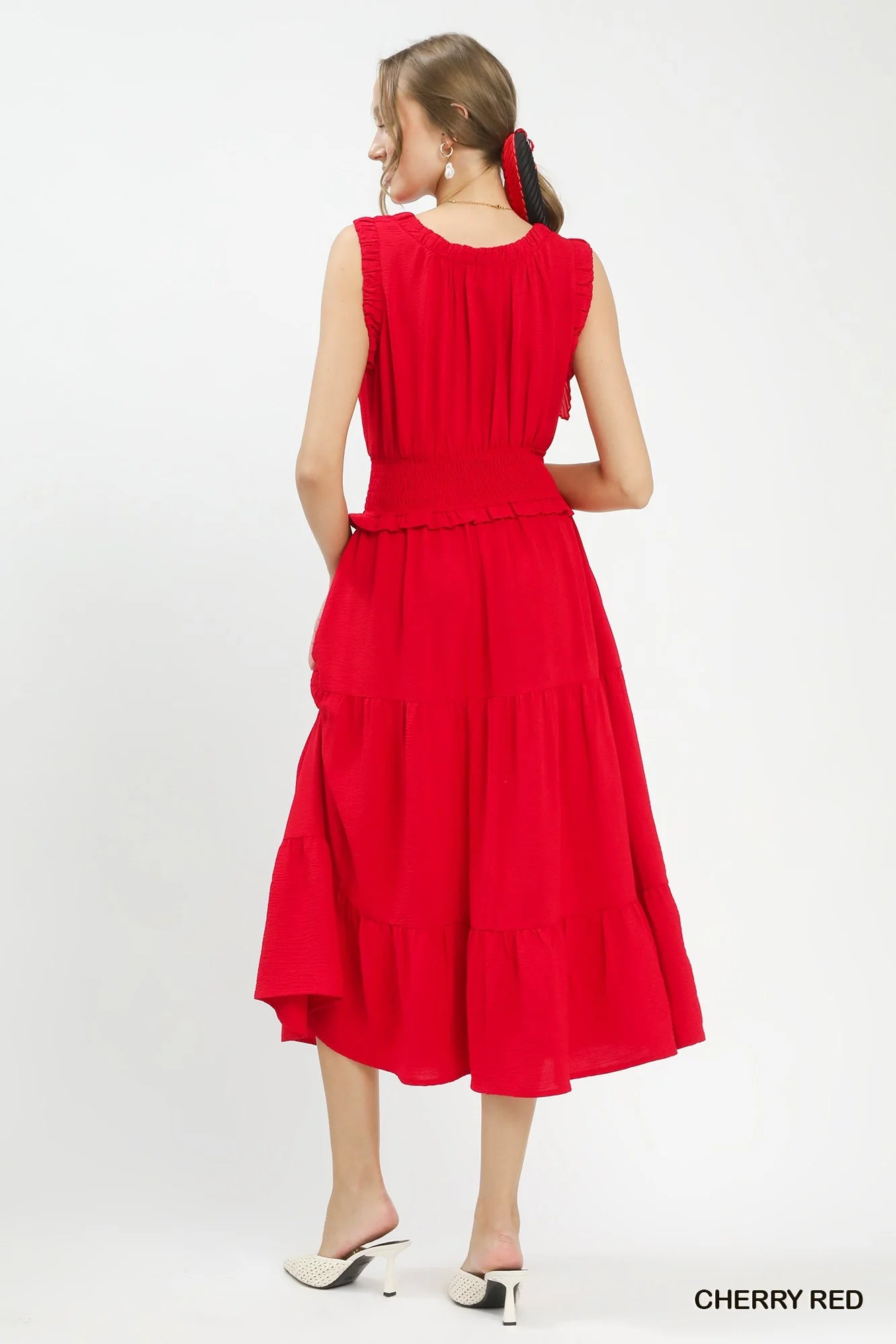 Hazel Blues® |  Umgee Smocked Waist Tiered Midi Dress