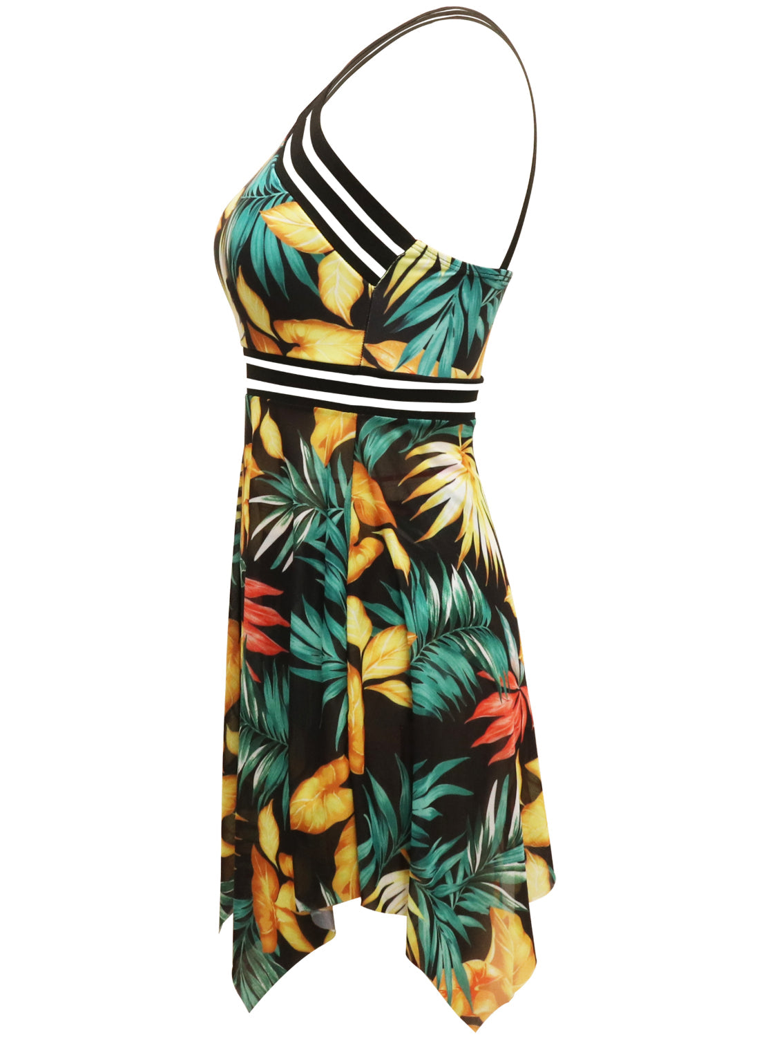 Hazel Blues® | Cutout Printed Two-Piece Swim Set