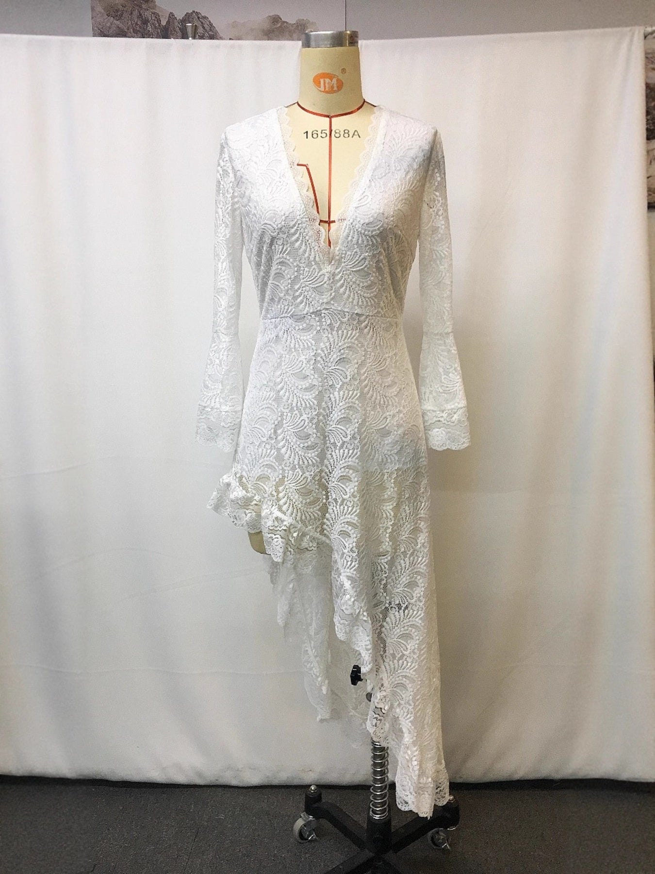 Hazel Blues® |  Lace High-Low V-Neck Dress