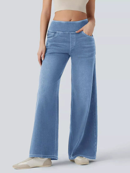 Hazel Blues® |  High-Waisted Wide Leg Jeans