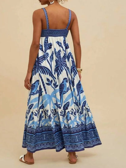 Hazel Blues® |  Tropical Print Maxi Cami Dress