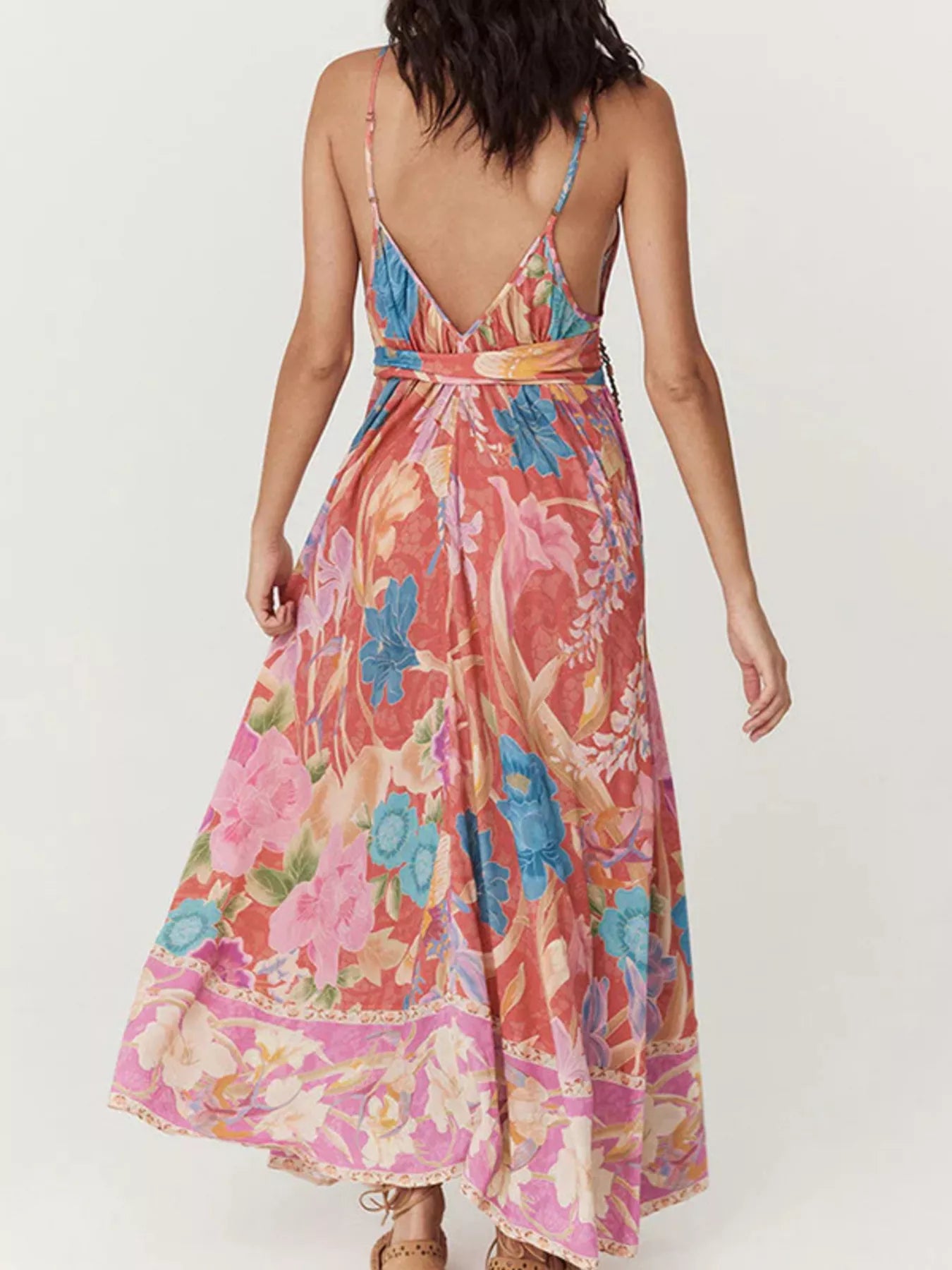 Hazel Blues® |  Floral Print Spaghetti Strap Maxi Dress