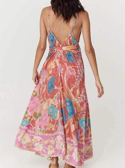 Hazel Blues® |  Floral Print Spaghetti Strap Maxi Dress