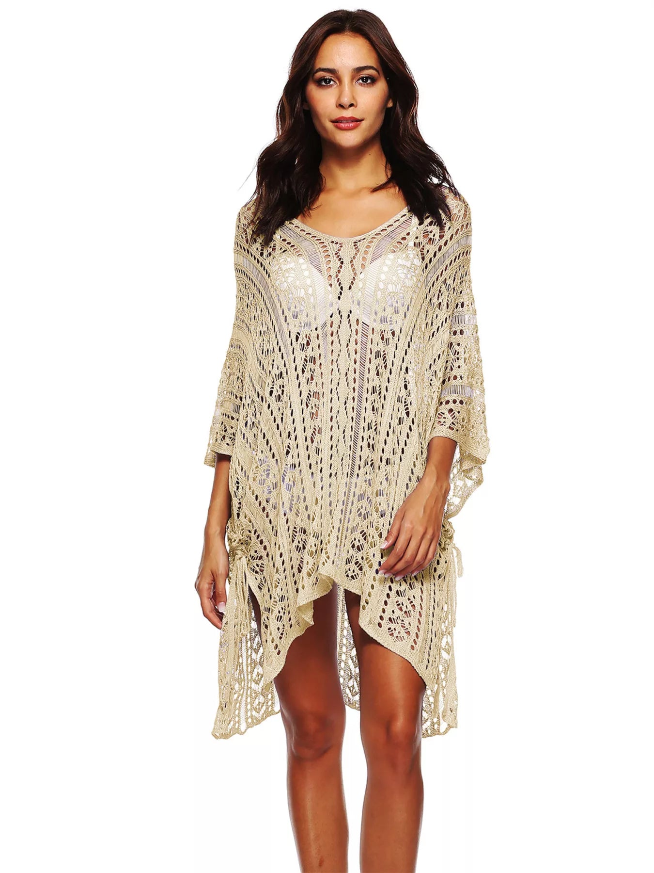 Hazel Blues® | Crochet Knit V-Neck Cover-Up