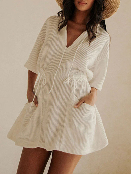 Hazel Blues® | Relaxed Fit Half Sleeve Cover-Up Dress