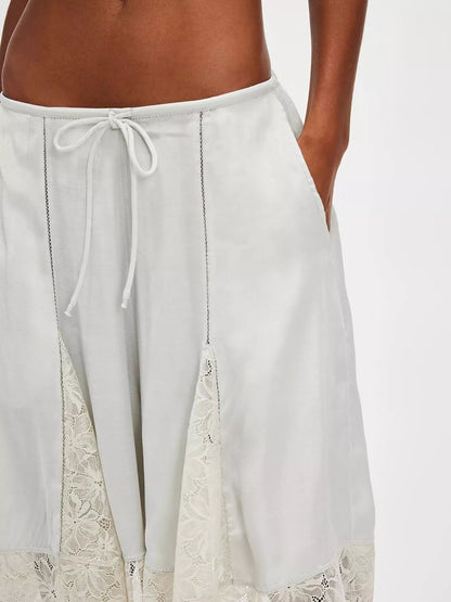 Hazel Blues® |  Lace Detail Shorts