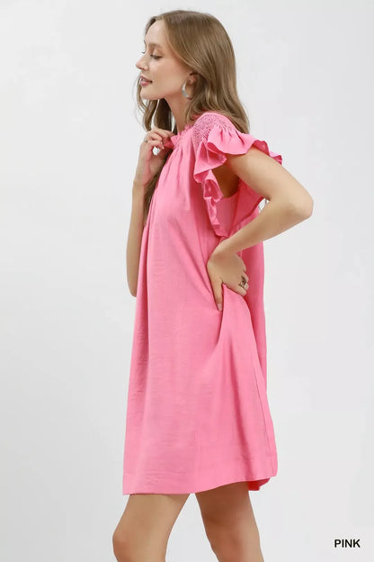 Hazel Blues® |  Umgee Ruffle Flutter Sleeve Dress
