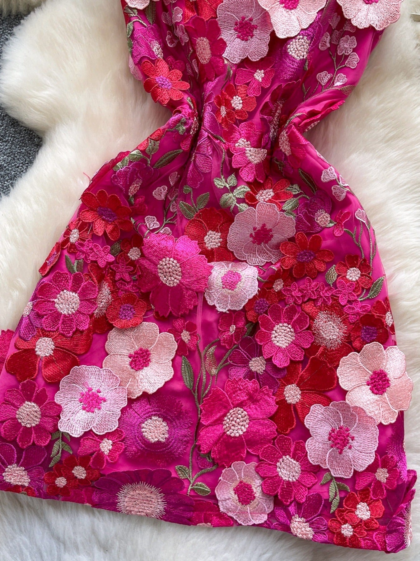 Hazel Blues® |  Floral Tie Waist Mini Dress