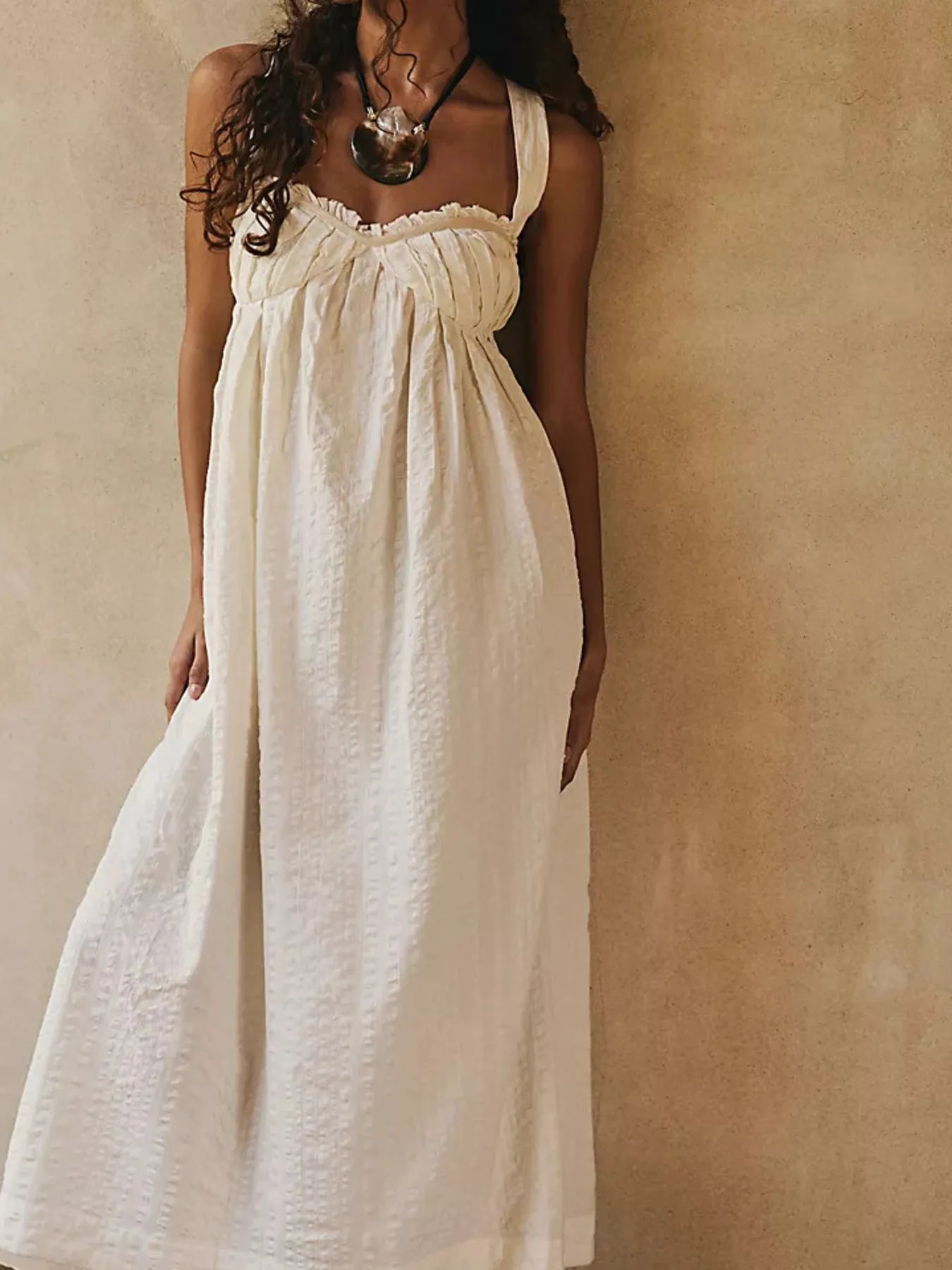 Hazel Blues® |  Sweetheart Neck Midi Dress