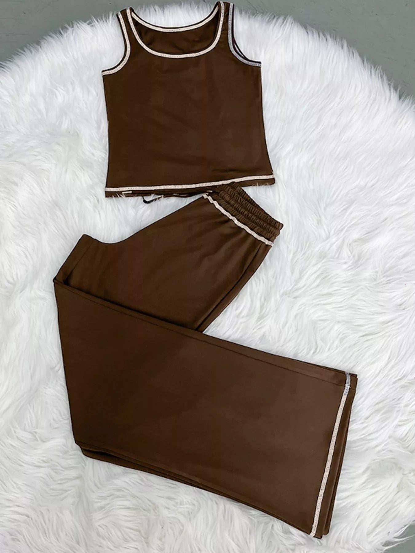 Hazel Blues® |  Scoop Neck Tank Top and Drawstring Pants Set