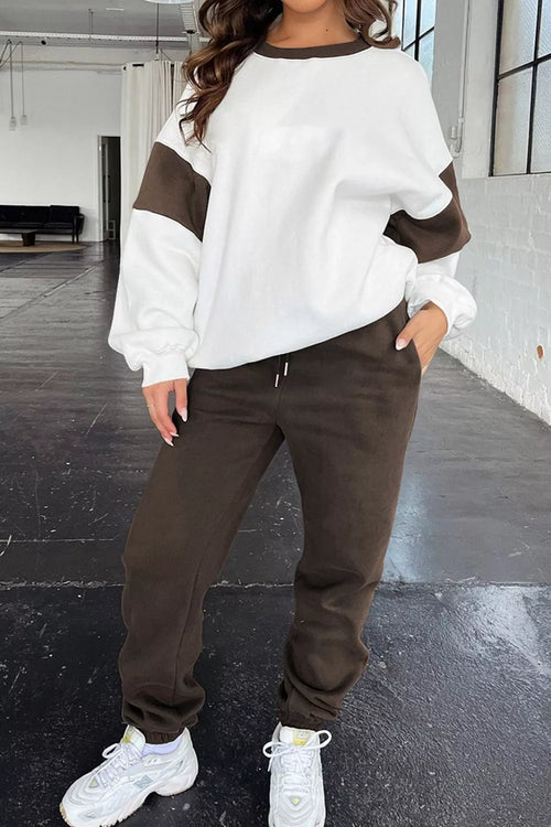 Hazel Blues® |  Drop Shoulder Loose Sweatshirt and Joggers Active Set