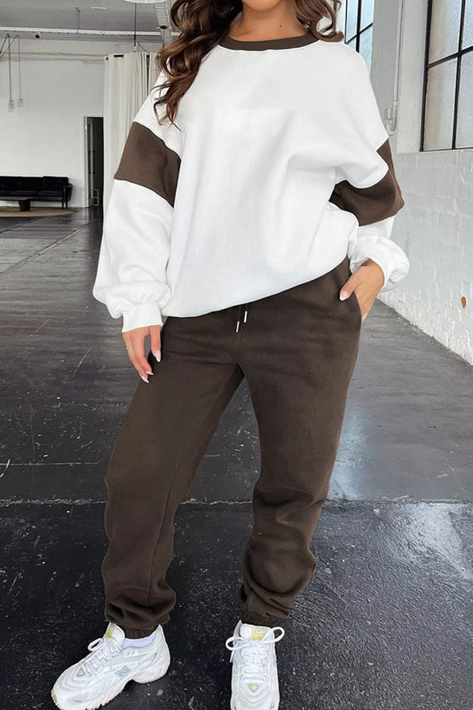 Hazel Blues® |  Drop Shoulder Loose Sweatshirt and Joggers Active Set