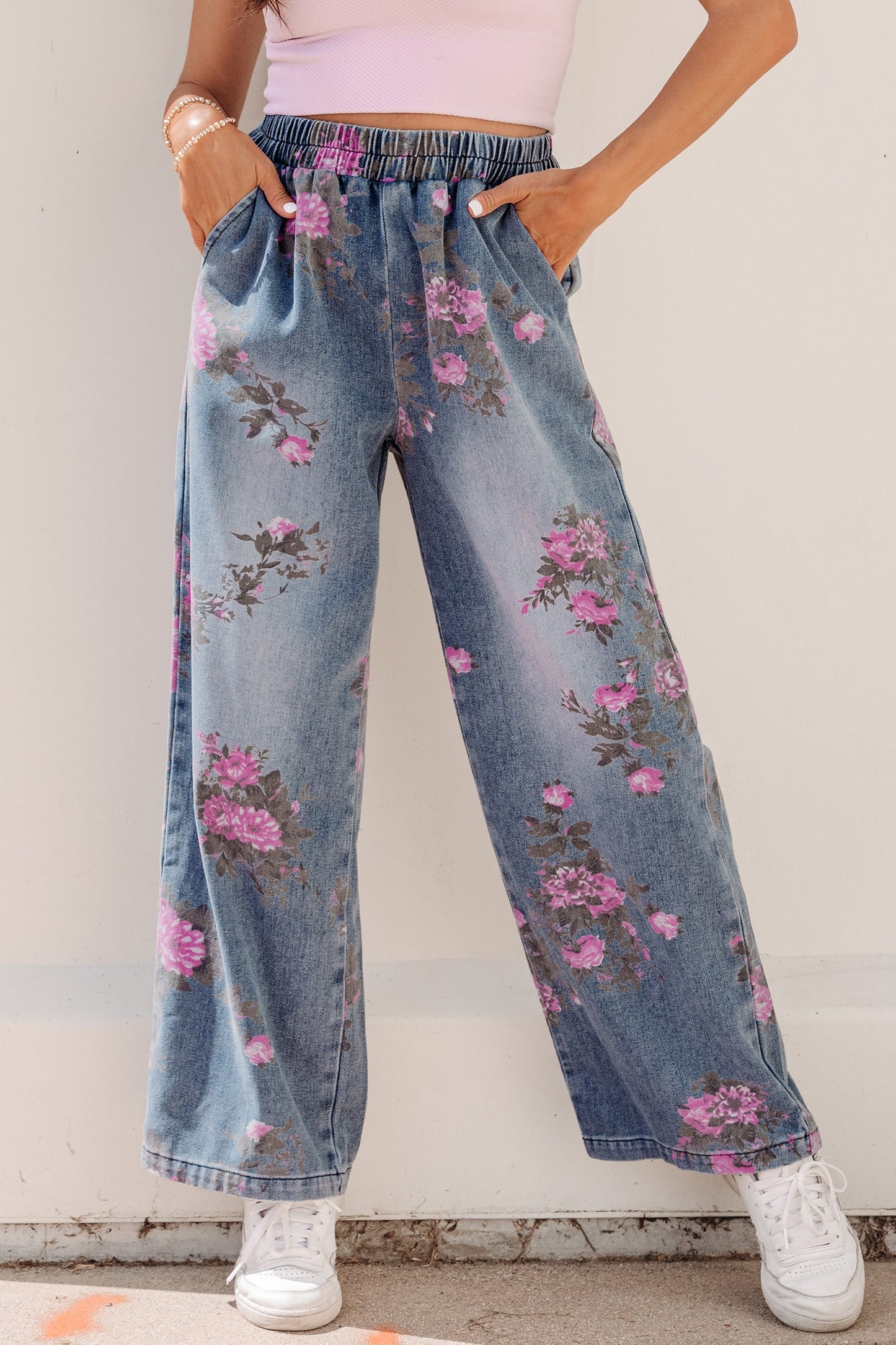 Hazel Blues® |  Meadow Muse Jeans | Floral Jeans