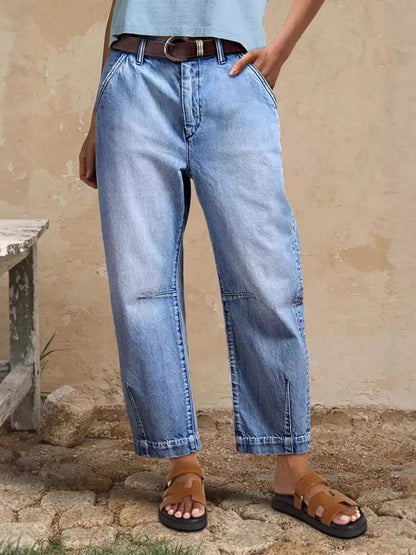 Hazel Blues® |  High-Waisted Relaxed Fit Jeans