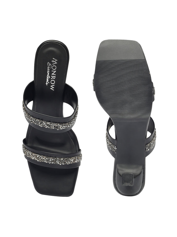 Eden Black Kitten Heels