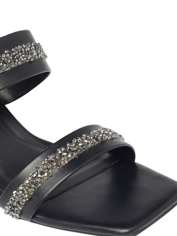 Eden Black Kitten Heels
