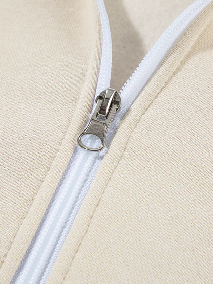 Hazel Blues® |  Drop Shoulder Zip Up Jacket and Drawstring Pants Active 2pcs Set