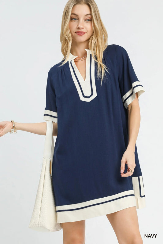 Hazel Blues® |  Umgee Linen Rayon Mini Dress