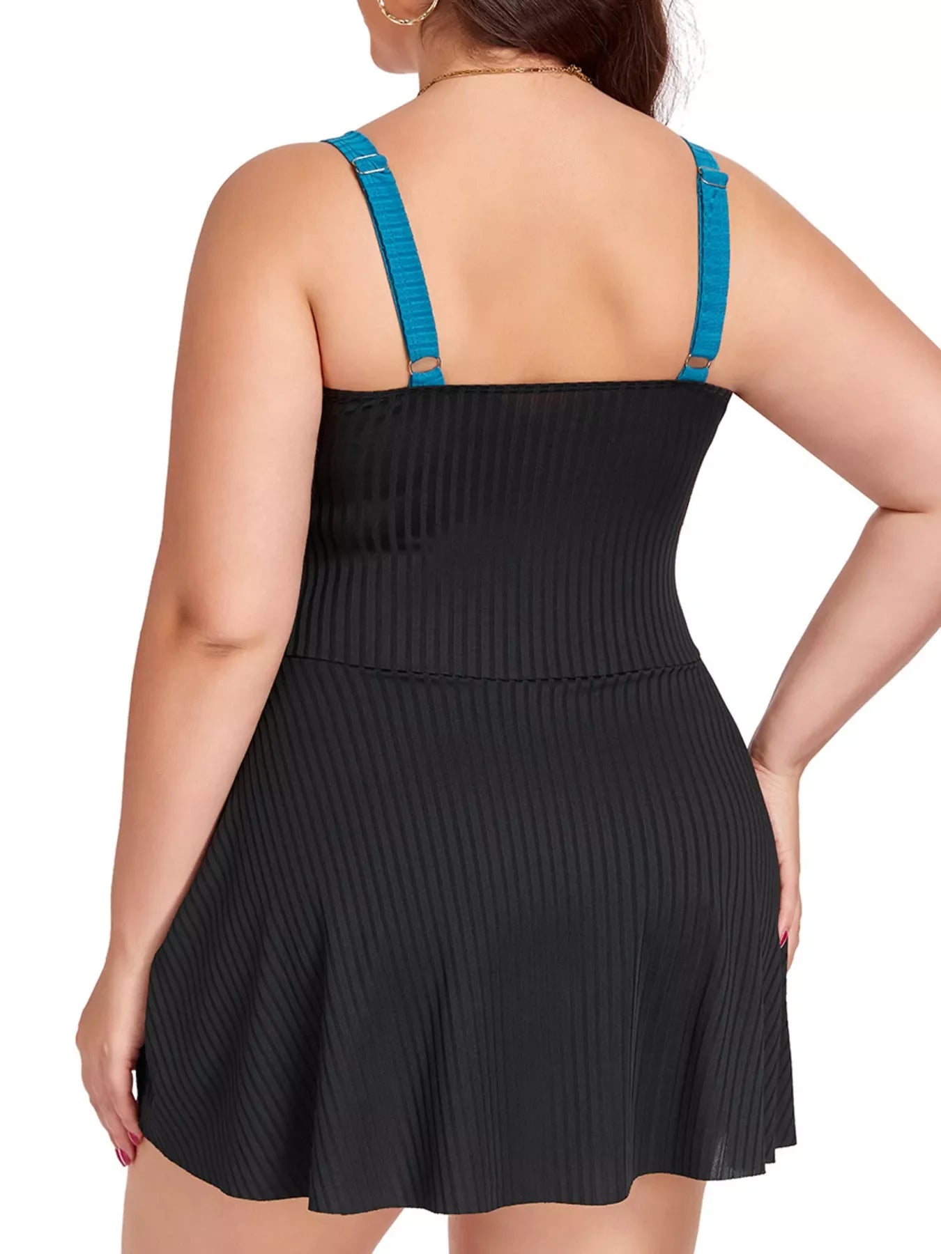 Hazel Blues® | Ruched One-Piece Swim Dress