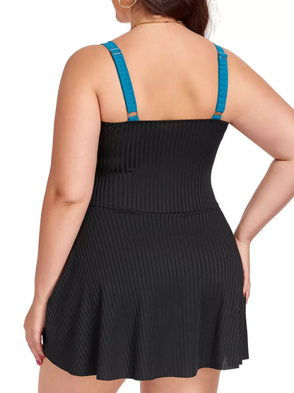 Hazel Blues® | Ruched One-Piece Swim Dress