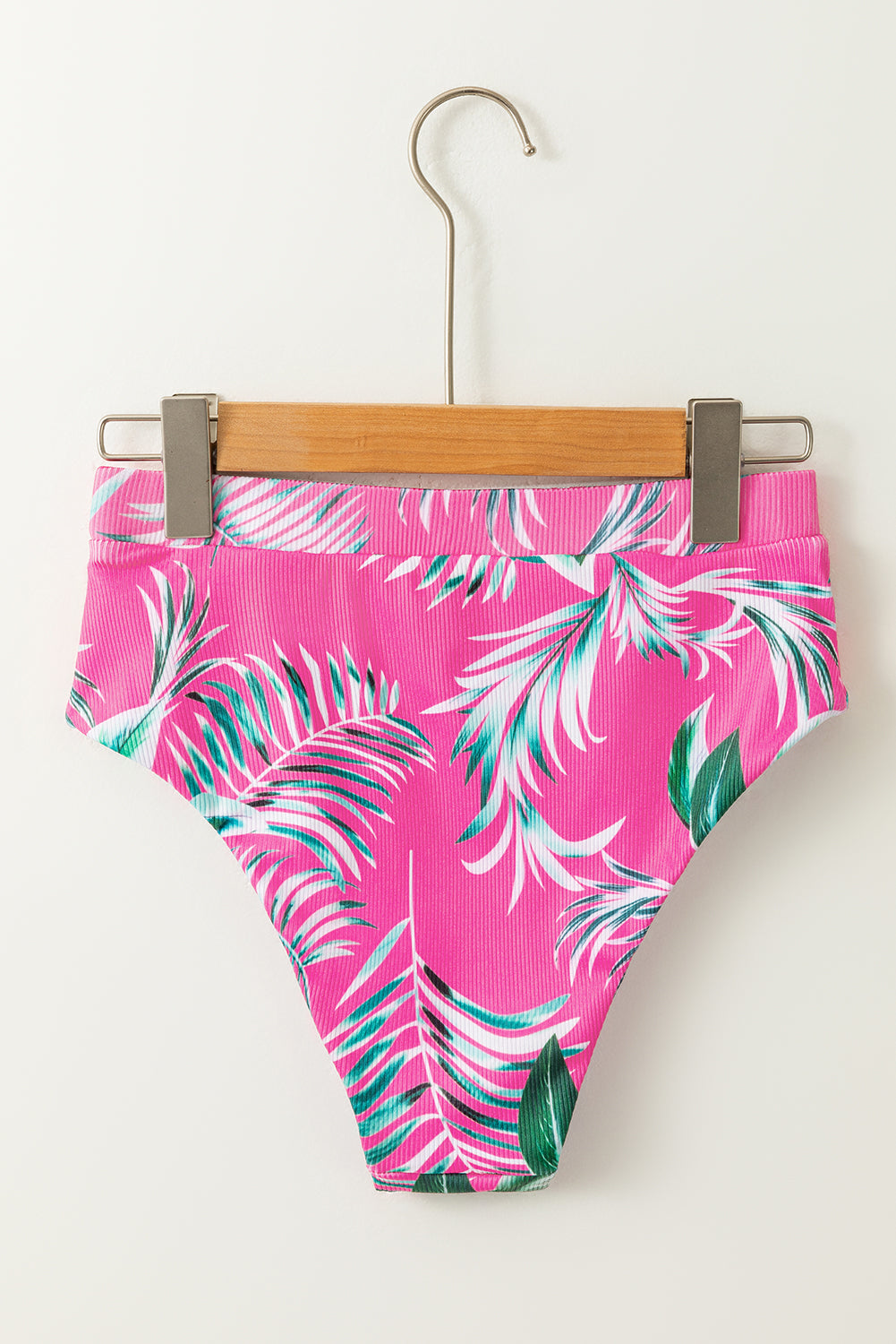 Hazel Blues® | Rose Tropical Print Textured Bikini Bottoms