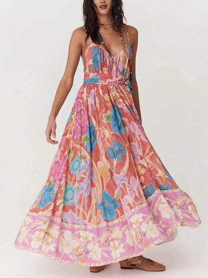 Hazel Blues® |  Floral Print Spaghetti Strap Maxi Dress