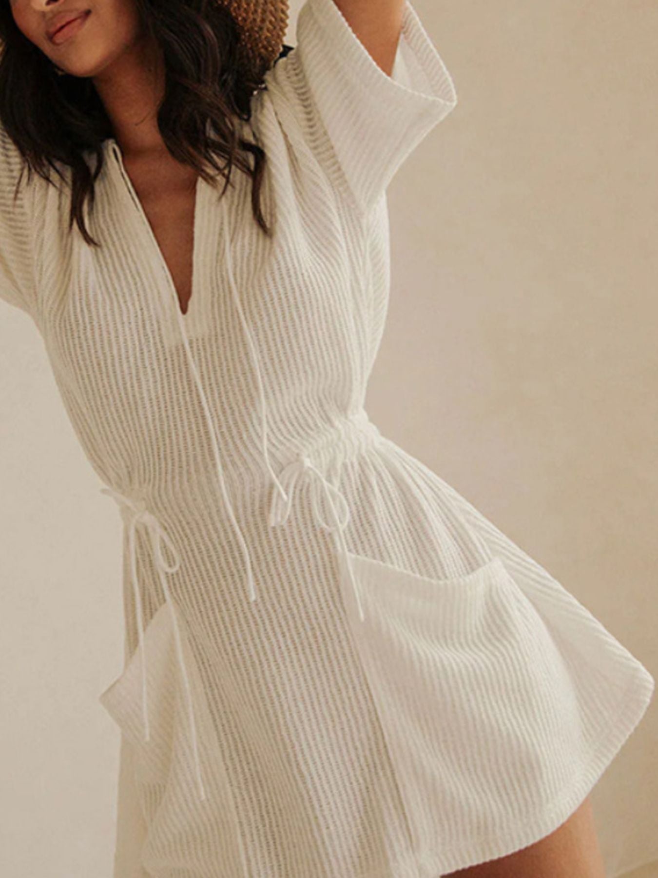 Hazel Blues® | Relaxed Fit Half Sleeve Cover-Up Dress