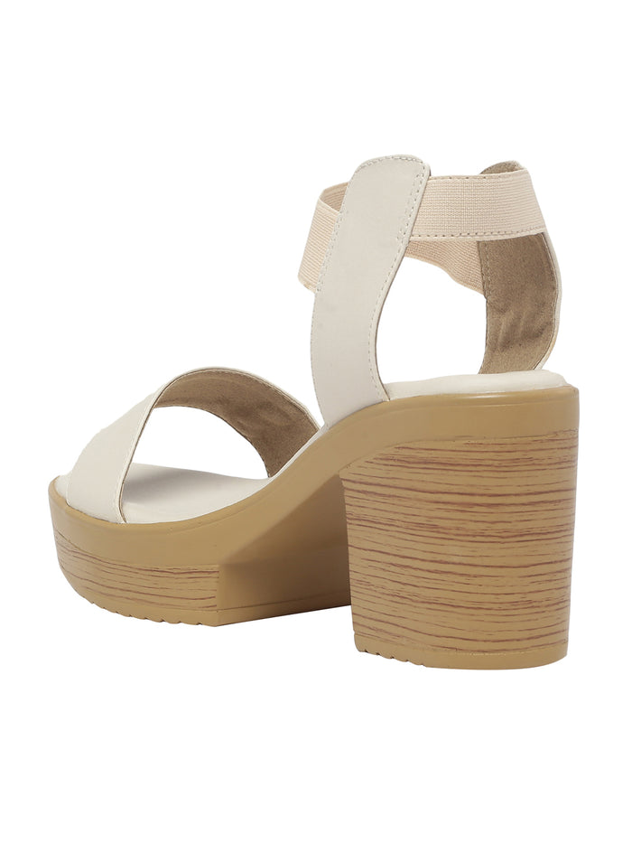 Ekiya Beige Platform Heels