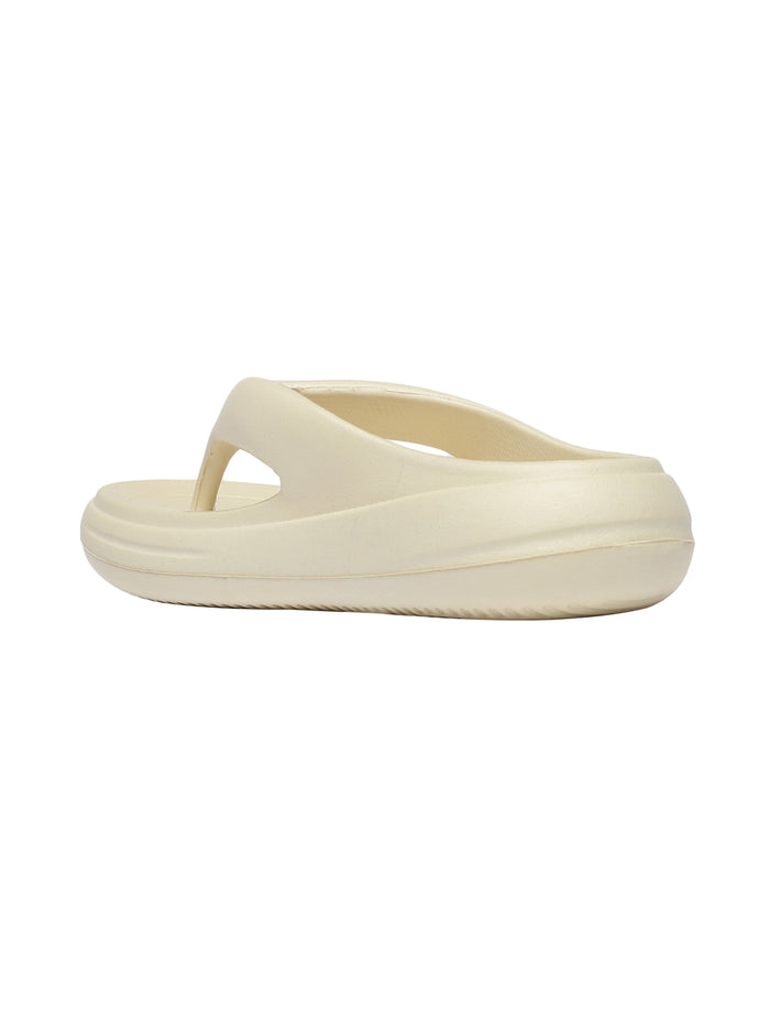 Elara Cream Thong Flip-Flops