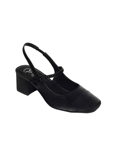 Elin Black Block Heels