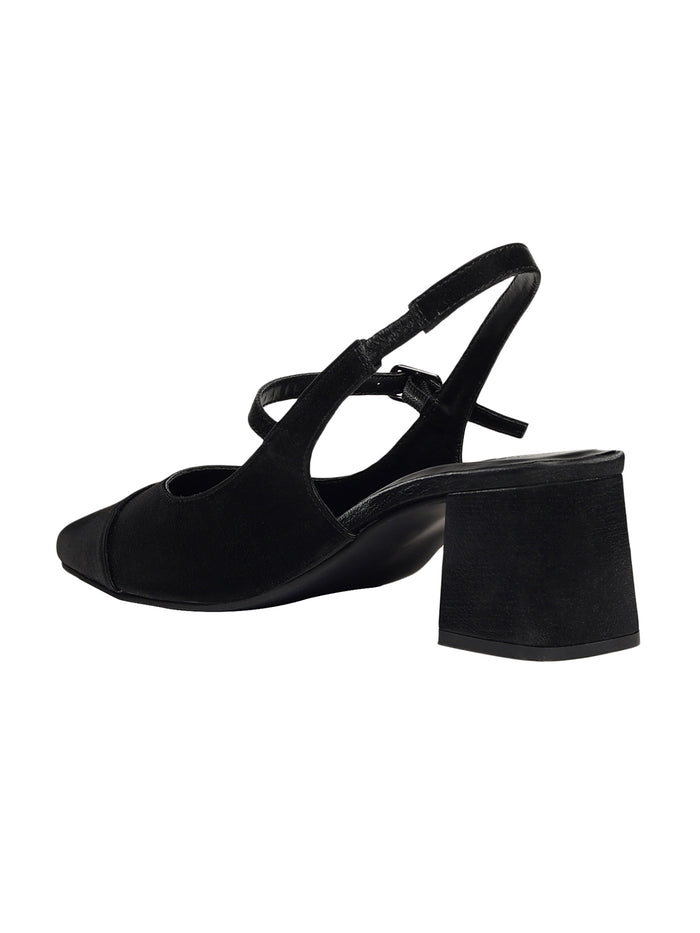Elin Black Block Heels
