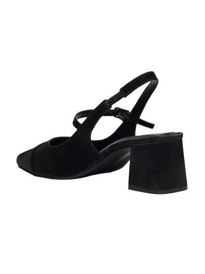 Elin Black Block Heels