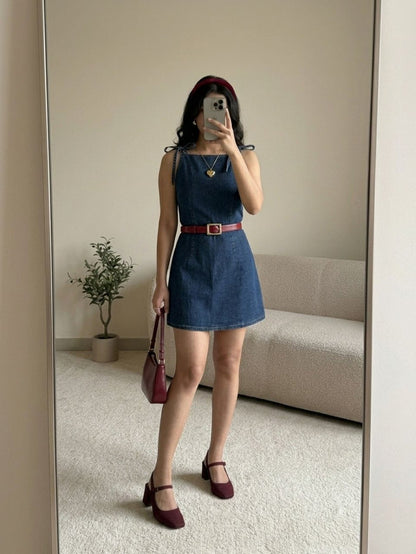 Elin Maroon Block Heels