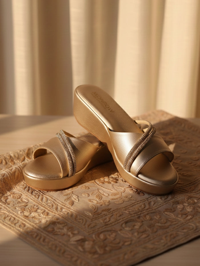 Elira Gold Wedge Heels