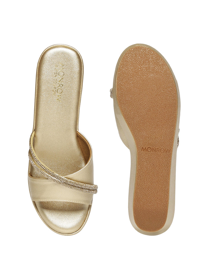 Elira Gold Wedge Heels
