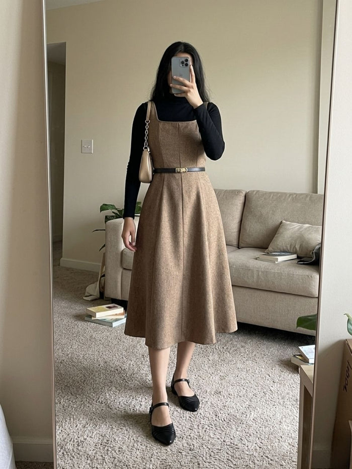 Evara Black Flats