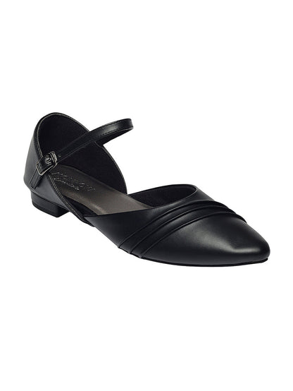 Evara Black Flats