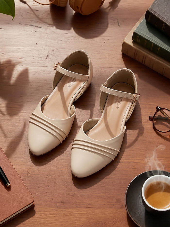 Evara Cream Flats