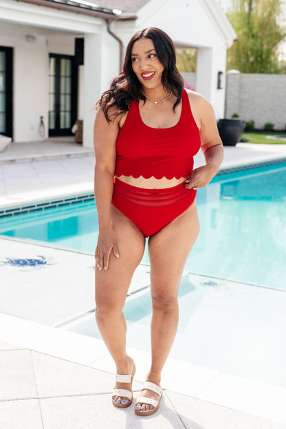 Hazel Blues® | Tonga Scalloped Swim Top