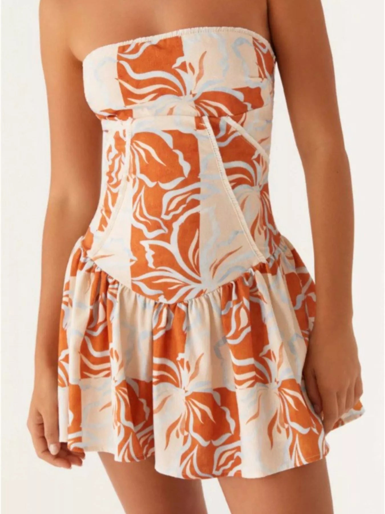 Hazel Blues® |  Lace Up Back Tube Dress
