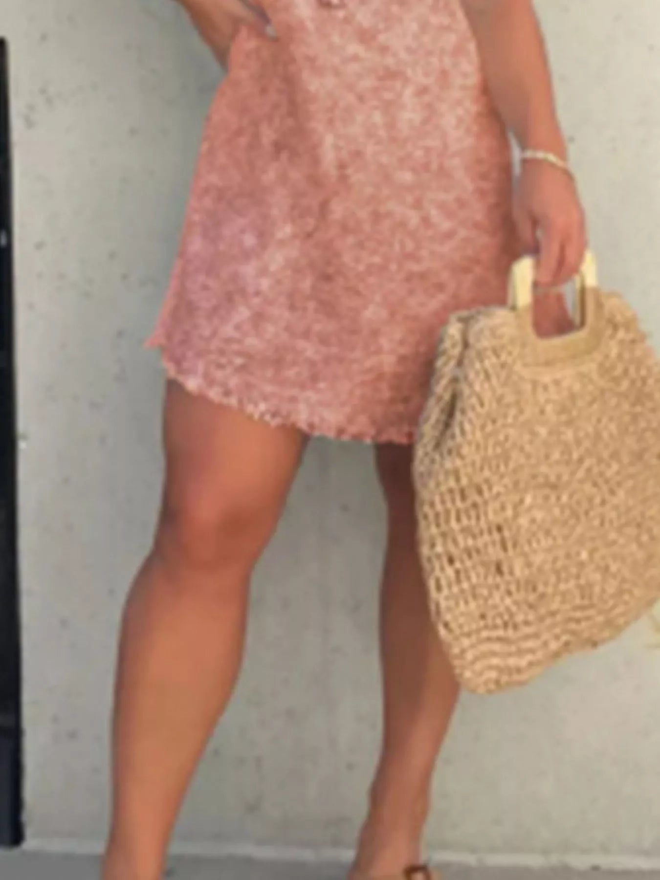 Hazel Blues® | Raw Hem Short Sleeve Dress