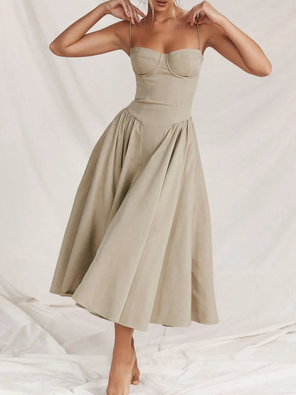Hazel Blues® |  Ruched Sweetheart Neck Cami Dress