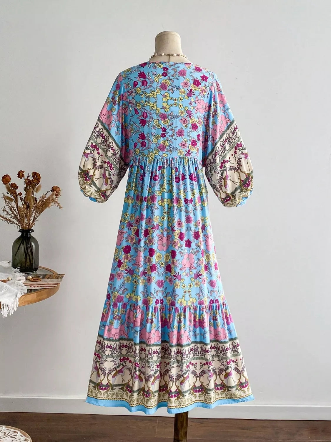 Hazel Blues® | Floral Print V-Neck Dress