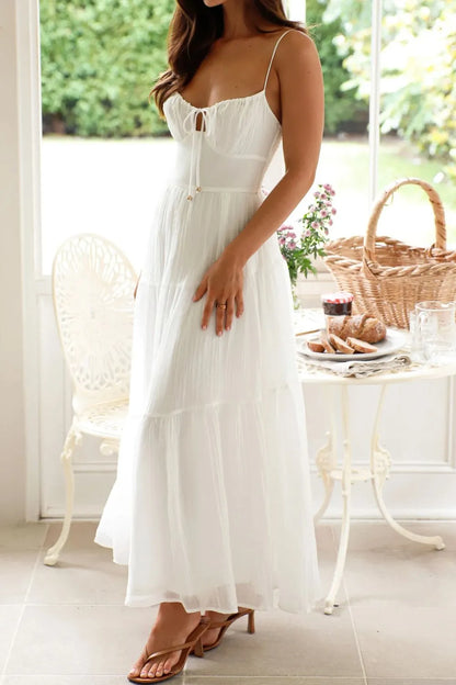 Hazel Blues® |  Ruched Smocked Back Cami Dress