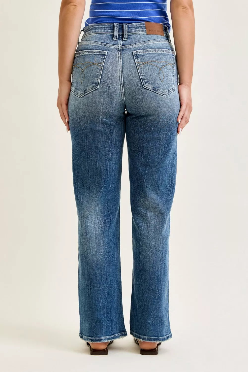 Hazel Blues® |  Judy Blue Mid Rise 90s Straight Jeans