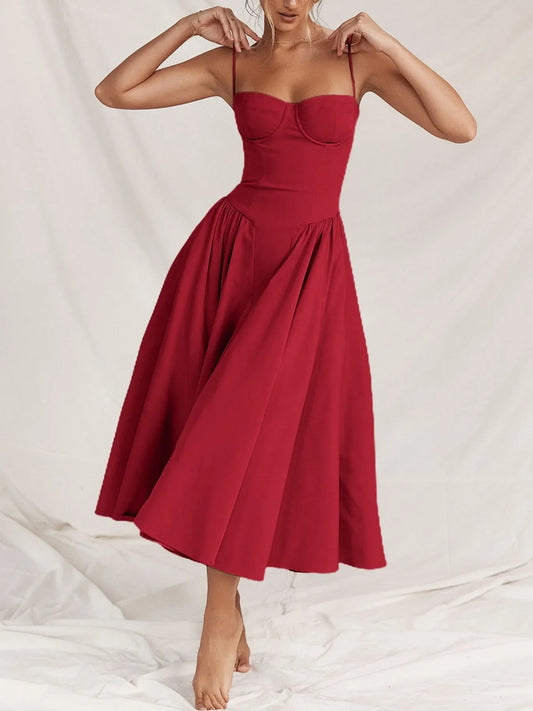 Hazel Blues® |  Ruched Sweetheart Neck Cami Dress
