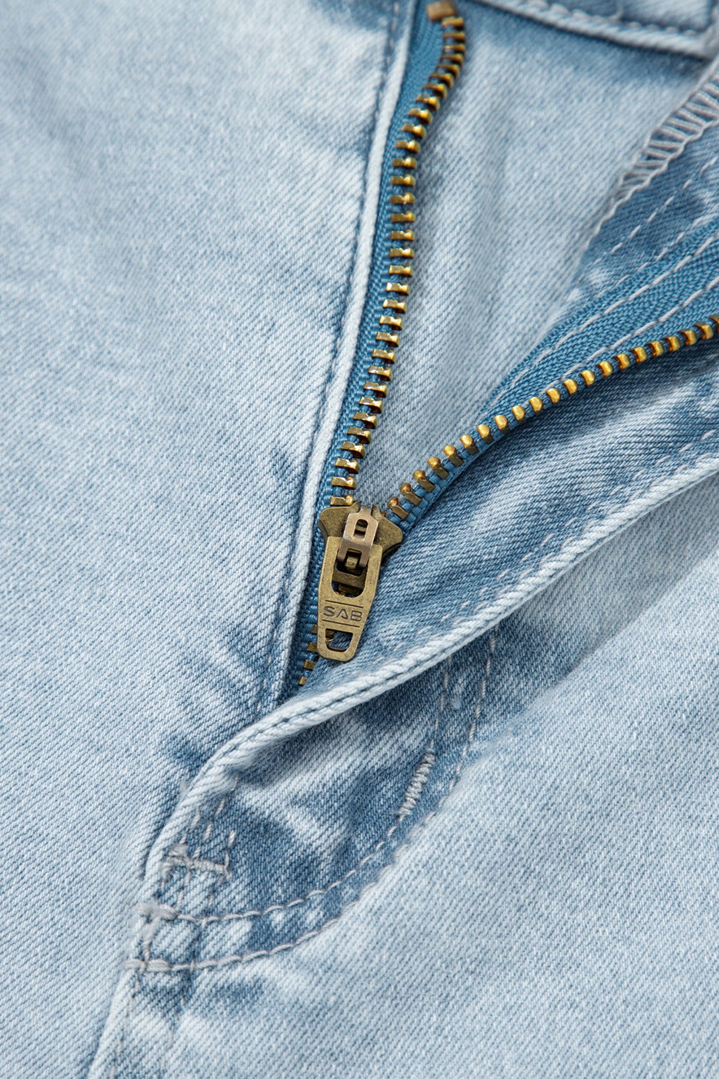 Hazel Blues® |  Beau Blue Frayed Cropped Straight Jeans