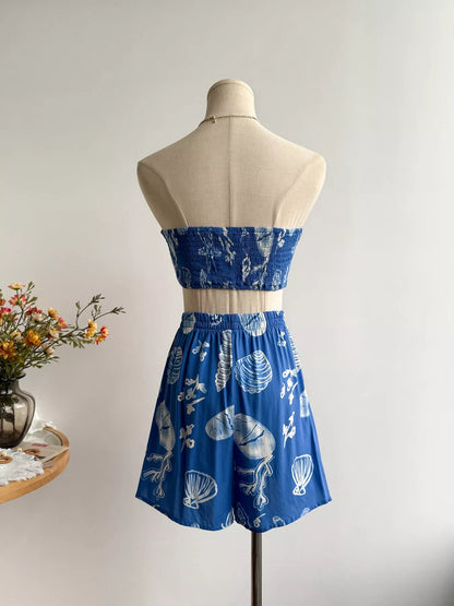 Hazel Blues® |  Seashell Print 3-Piece Summer Set