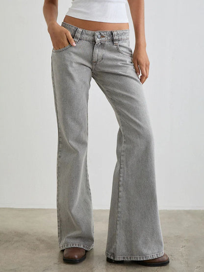 Hazel Blues® |  Low Rise Flare Leg Jeans