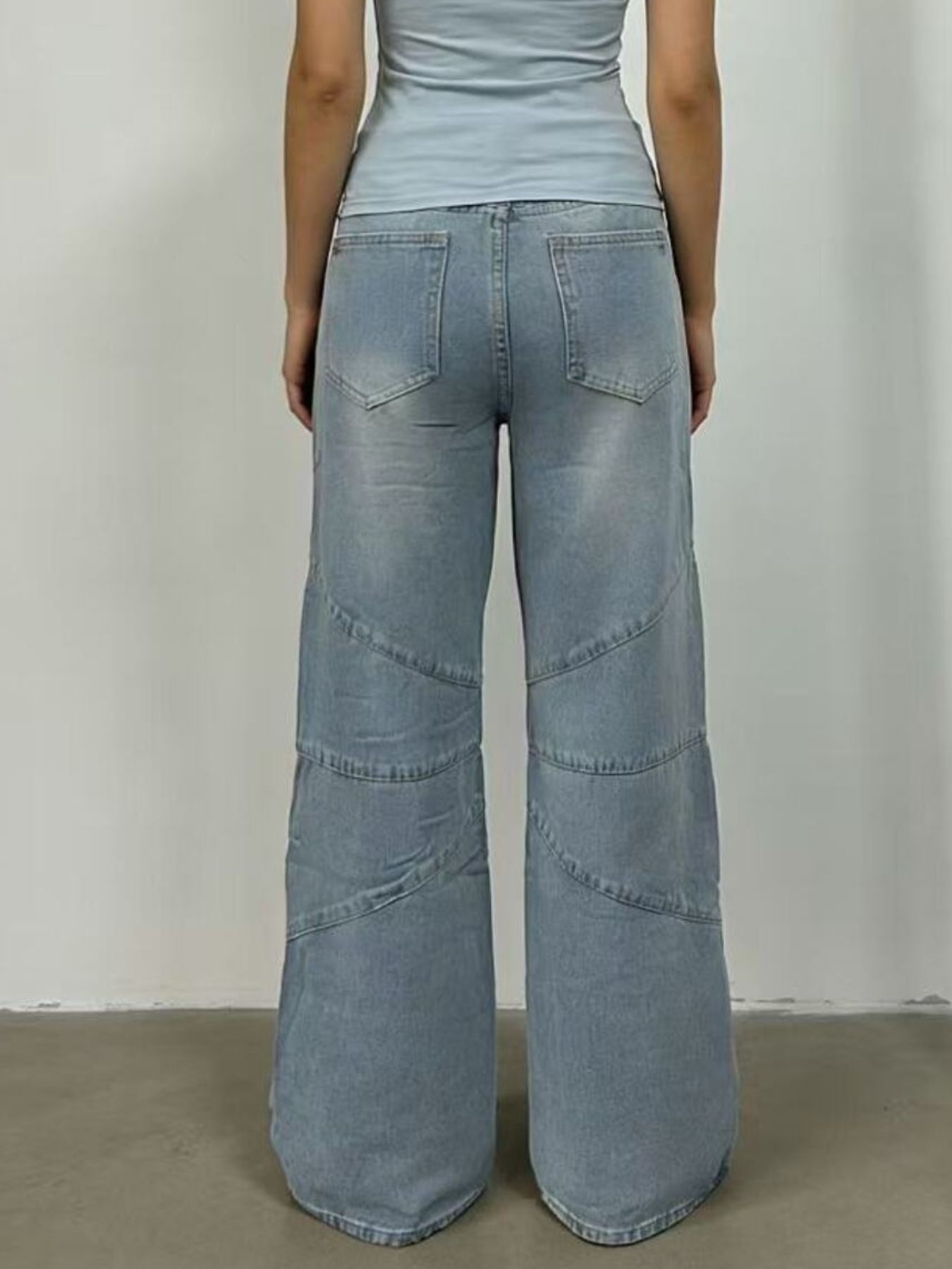 Hazel Blues® |  Vintage Wash Wide Leg Jeans